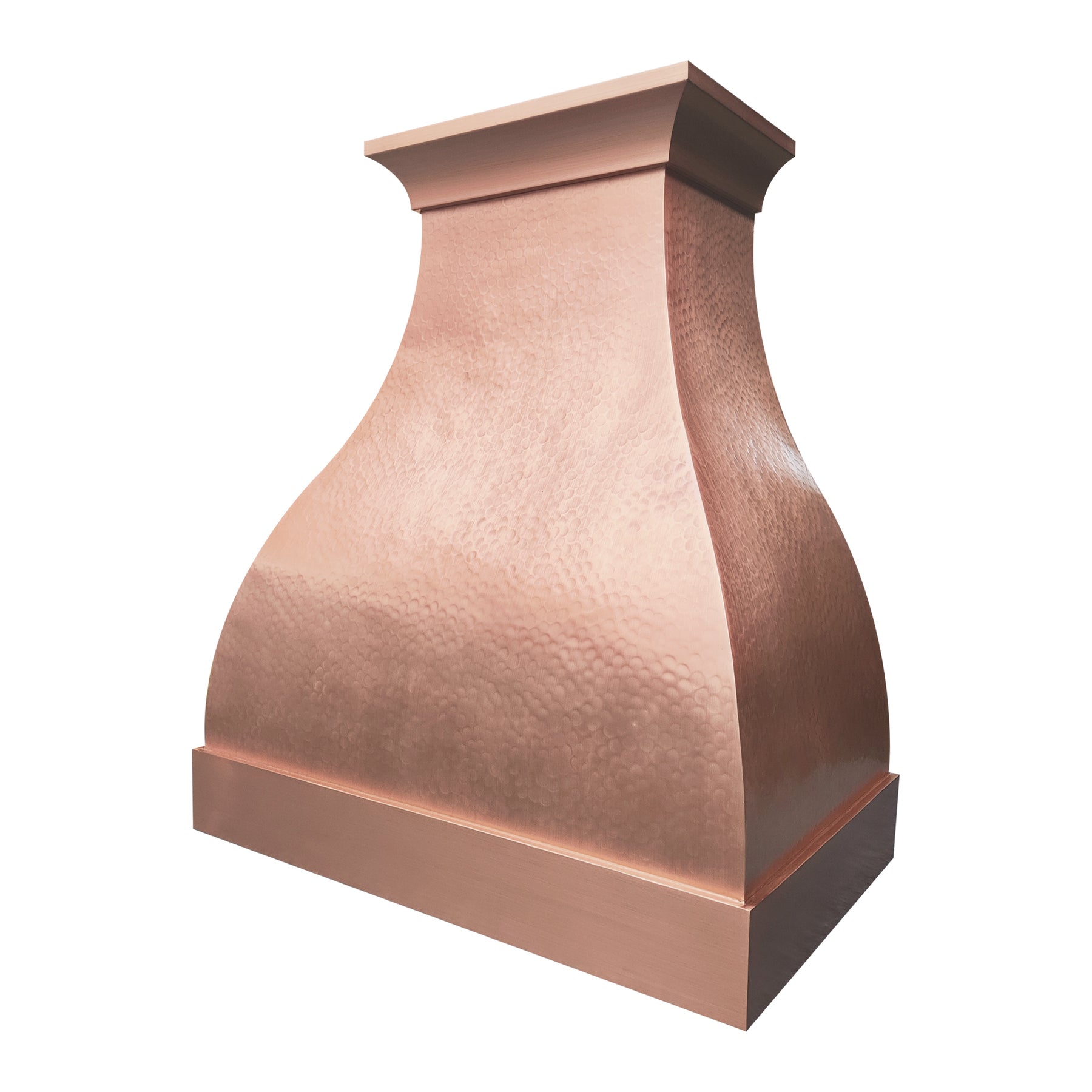 Fobest Handcrafted Custom Hammered Copper Range Hood in Bell Shape FCP-344