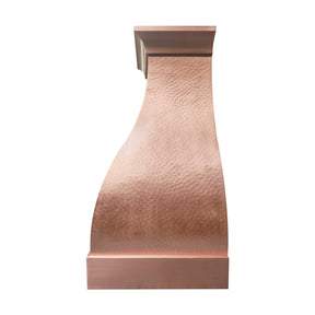 Fobest Handcrafted Custom Hammered Copper Range Hood in Bell Shape FCP-344