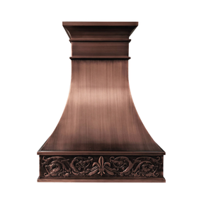 Fobest Handcrafted Custom Island Range Hood in Antique Finish FCP-336