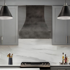Fobest Handcrafted Dark Zinc Rustic Kitchen Range Hood FSS-551