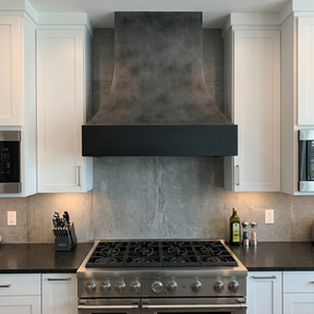 Fobest Handcrafted Dark Zinc Rustic Kitchen Range Hood FSS-551