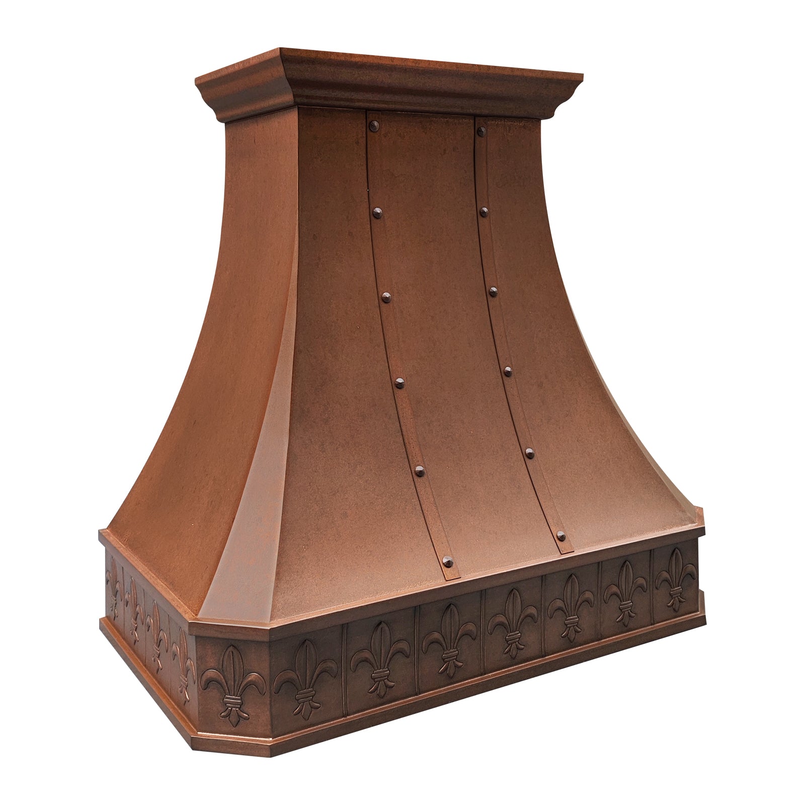 Fobest Handcrafted Vintage Copper Range Hood in Sculpted American Design FCP-327