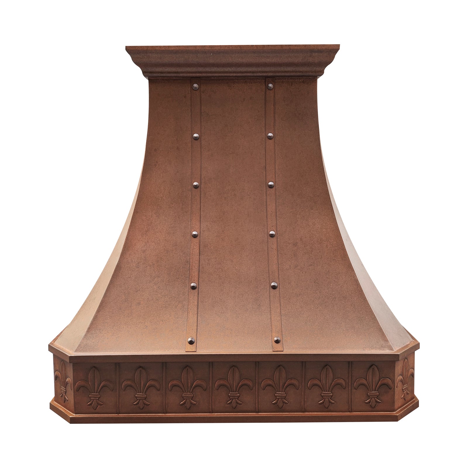 Fobest Handcrafted Vintage Copper Range Hood in Sculpted American Design FCP-327