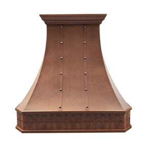 Fobest Handcrafted Vintage Copper Range Hood in Sculpted American Design FCP-327