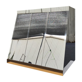 Fobest Illinois Mirror Polished Stainless Steel Range Hood with Brass Accents FSS-517