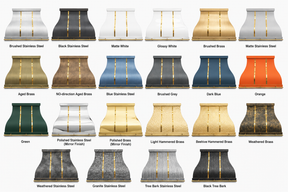 Fobest Island Brass Range Hood with Polished Gold Straps FSS-425