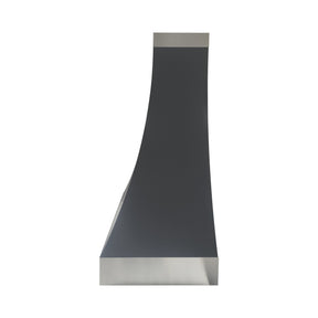 Fobest Kitchen Black Vent Hood with Stainless Bands FSS-372