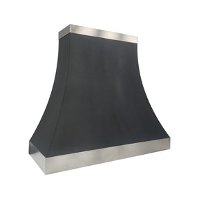 Fobest Kitchen Black Vent Hood with Stainless Bands FSS-372