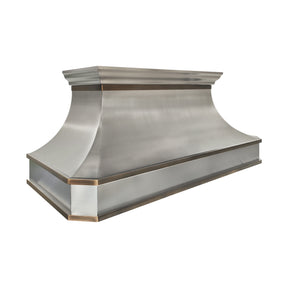Fobest Large-Width Stainless Steel Range Hood with Aged Brass Accents FSS-730