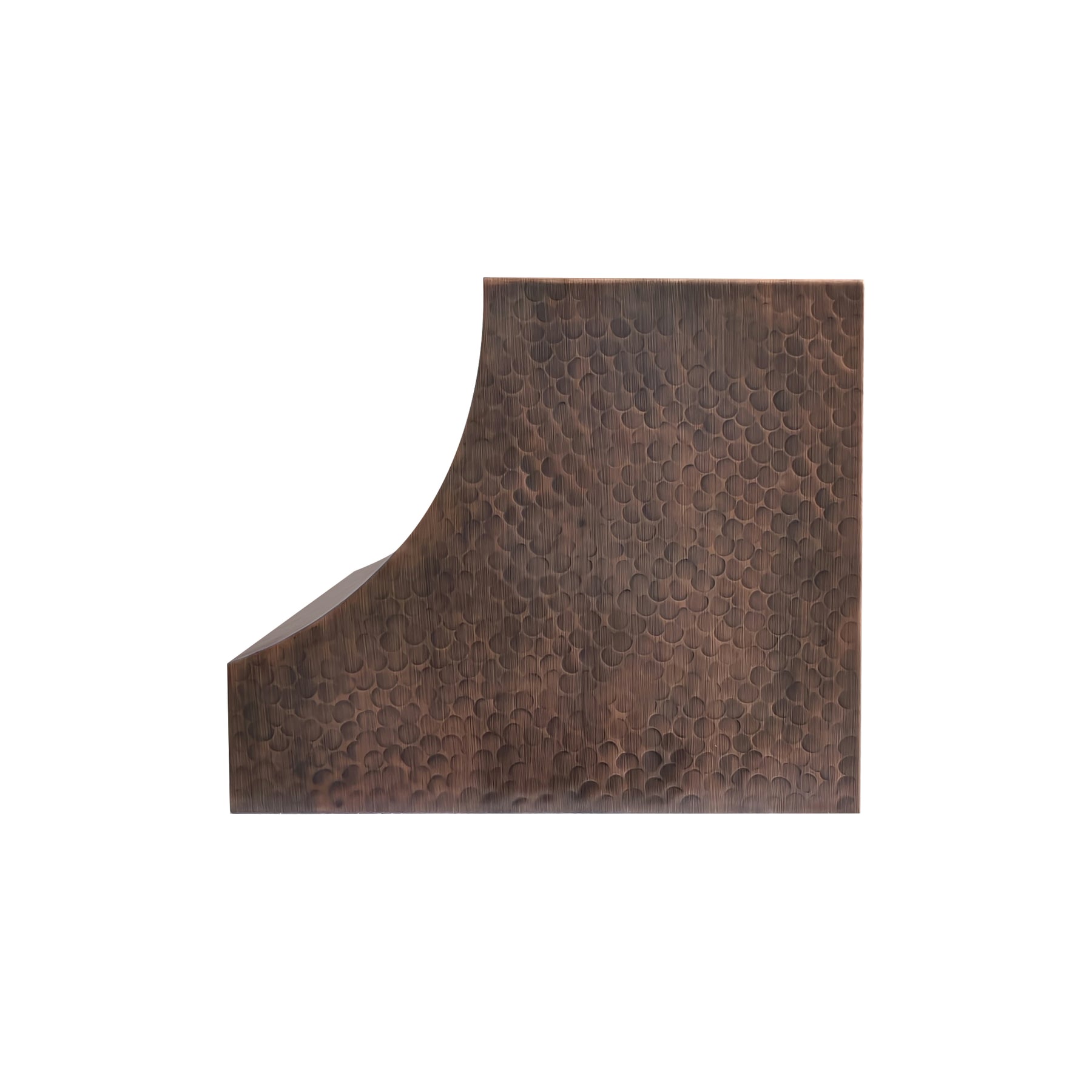 Fobest Light Hammered Copper Range Hood in Curved Design FCP-405