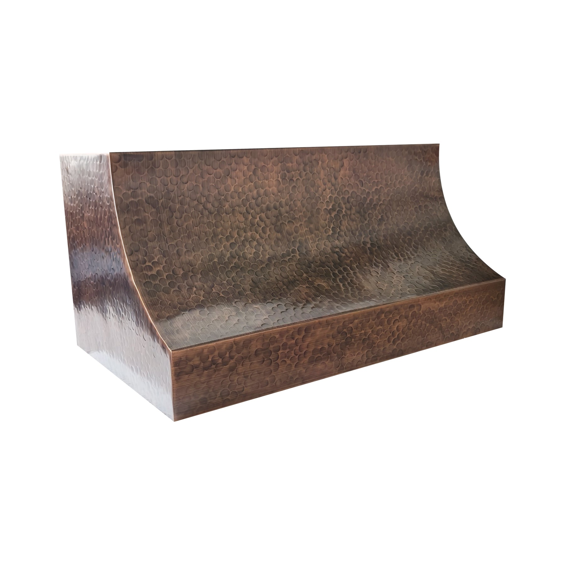 Fobest Light Hammered Copper Range Hood in Curved Design FCP-405