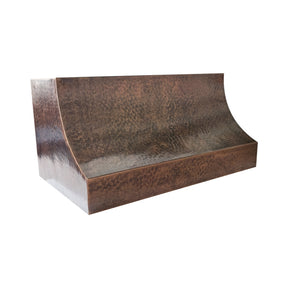 Fobest Light Hammered Copper Range Hood in Curved Design FCP-405