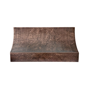 Fobest Light Hammered Copper Range Hood in Curved Design FCP-405