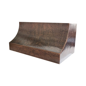 Fobest Light Hammered Copper Range Hood in Curved Design FCP-405