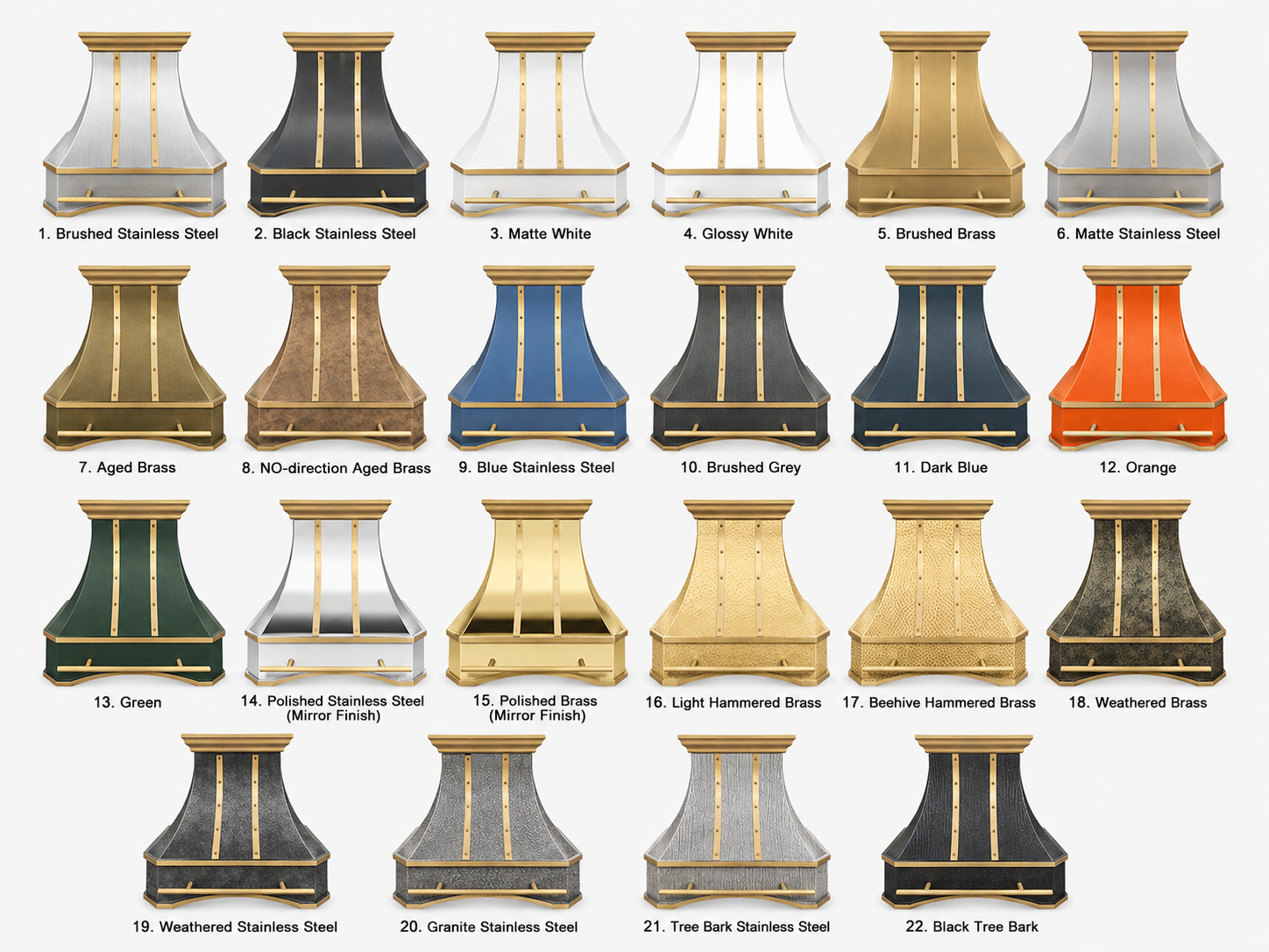 Fobest Los Angeles Black Stainless Steel Vent Hoods with Arched Bottom FSS-503