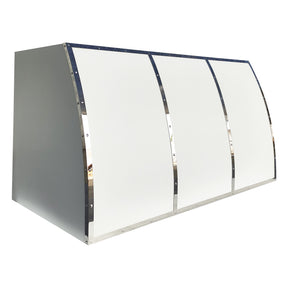 Fobest Los Angeles White Stainless Steel Range Hood with Polished Accents FSS-504