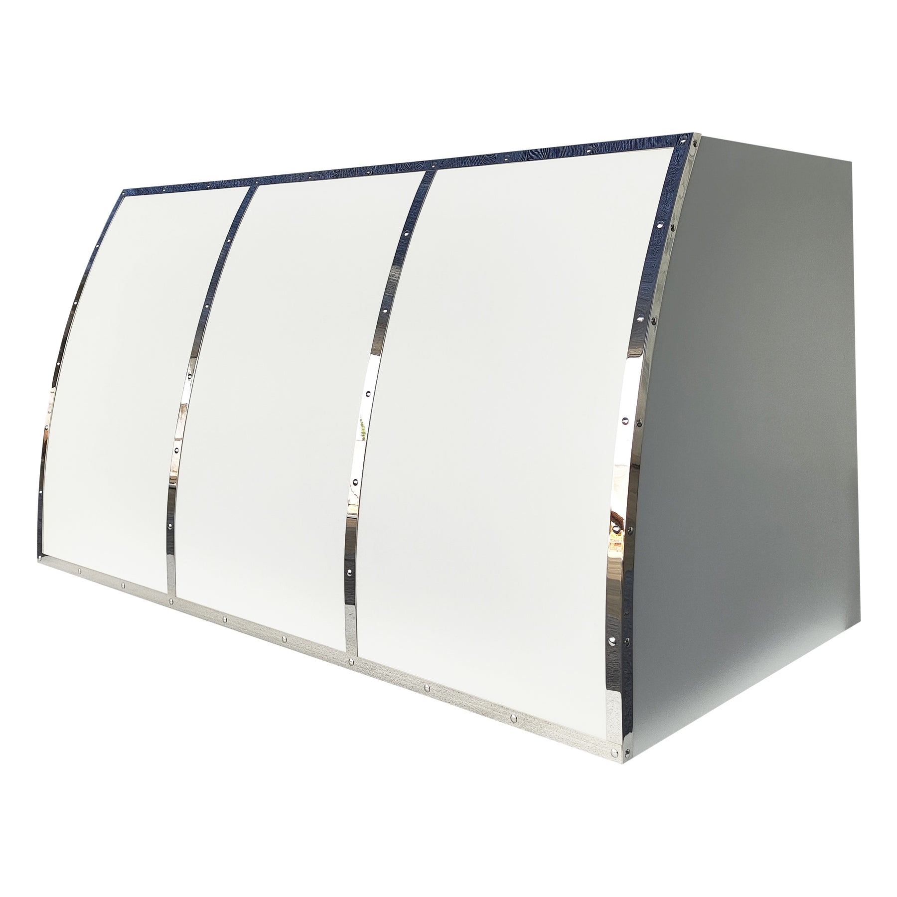 Fobest Los Angeles White Stainless Steel Range Hood with Polished Accents FSS-504