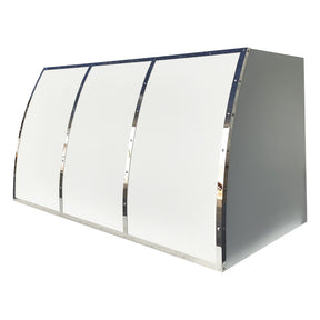 Fobest Los Angeles White Stainless Steel Range Hood with Polished Accents FSS-504