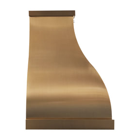 Fobest Luxury Bell Brass Kitchen Range Hood with Brushed Stainless Accents FSS-543