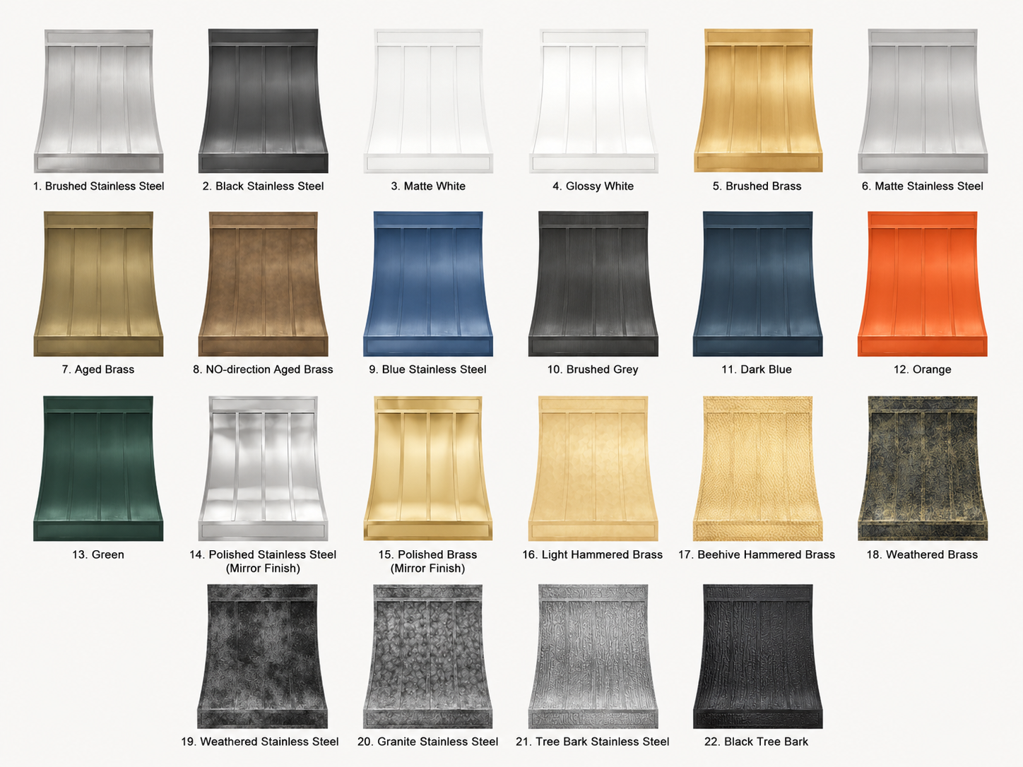 Fobest Luxury California Modern Brass Range Hood FSS-547
