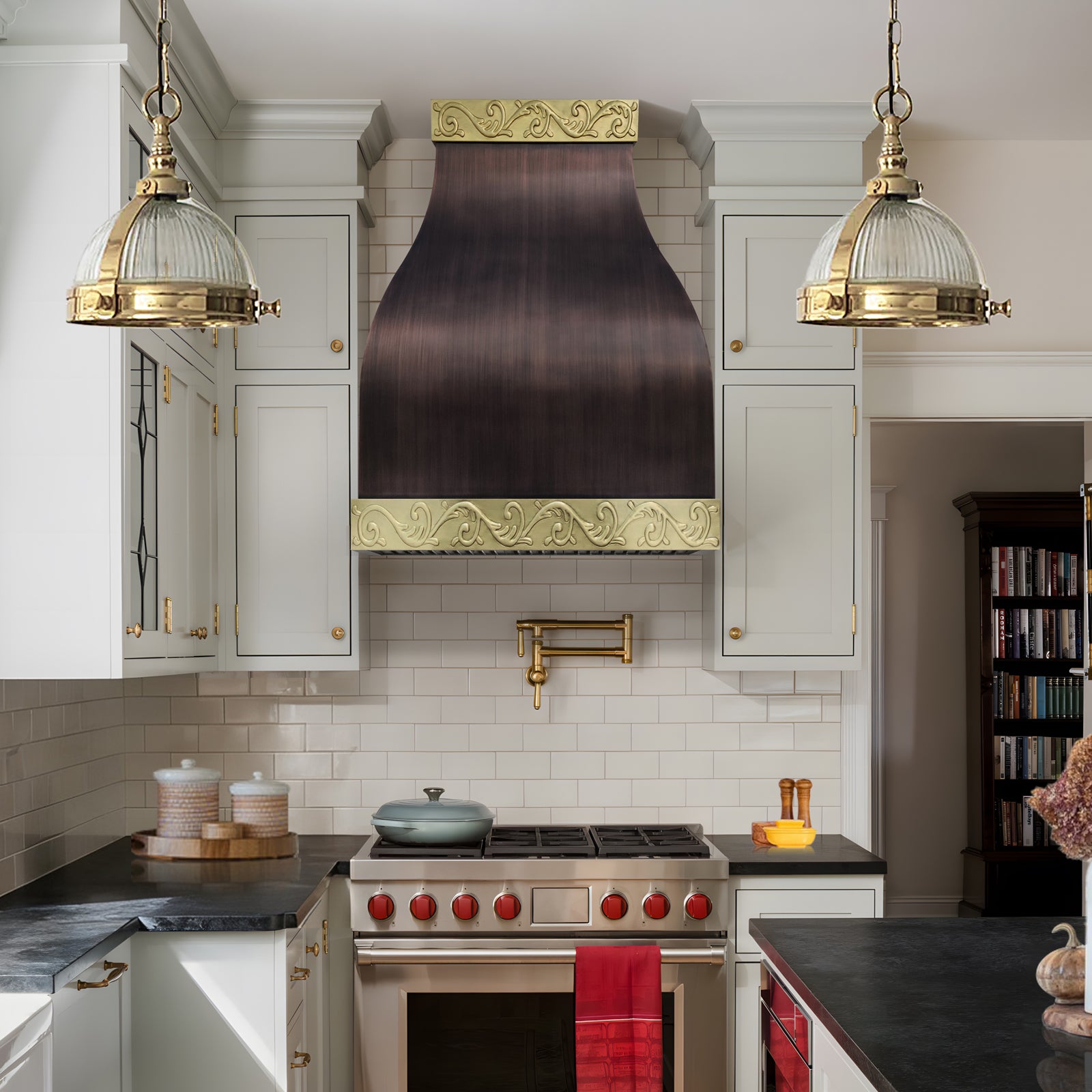 Fobest Luxury Copper Range Hood with Brass Accent FCP-319