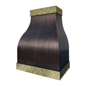 Fobest Luxury Copper Range Hood with Brass Accent FCP-319