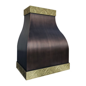 Fobest Luxury Copper Range Hood with Brass Accent FCP-319