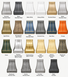 Fobest Luxury Stainless Steel Kitchen Hood with Brass Finishes FSS-77