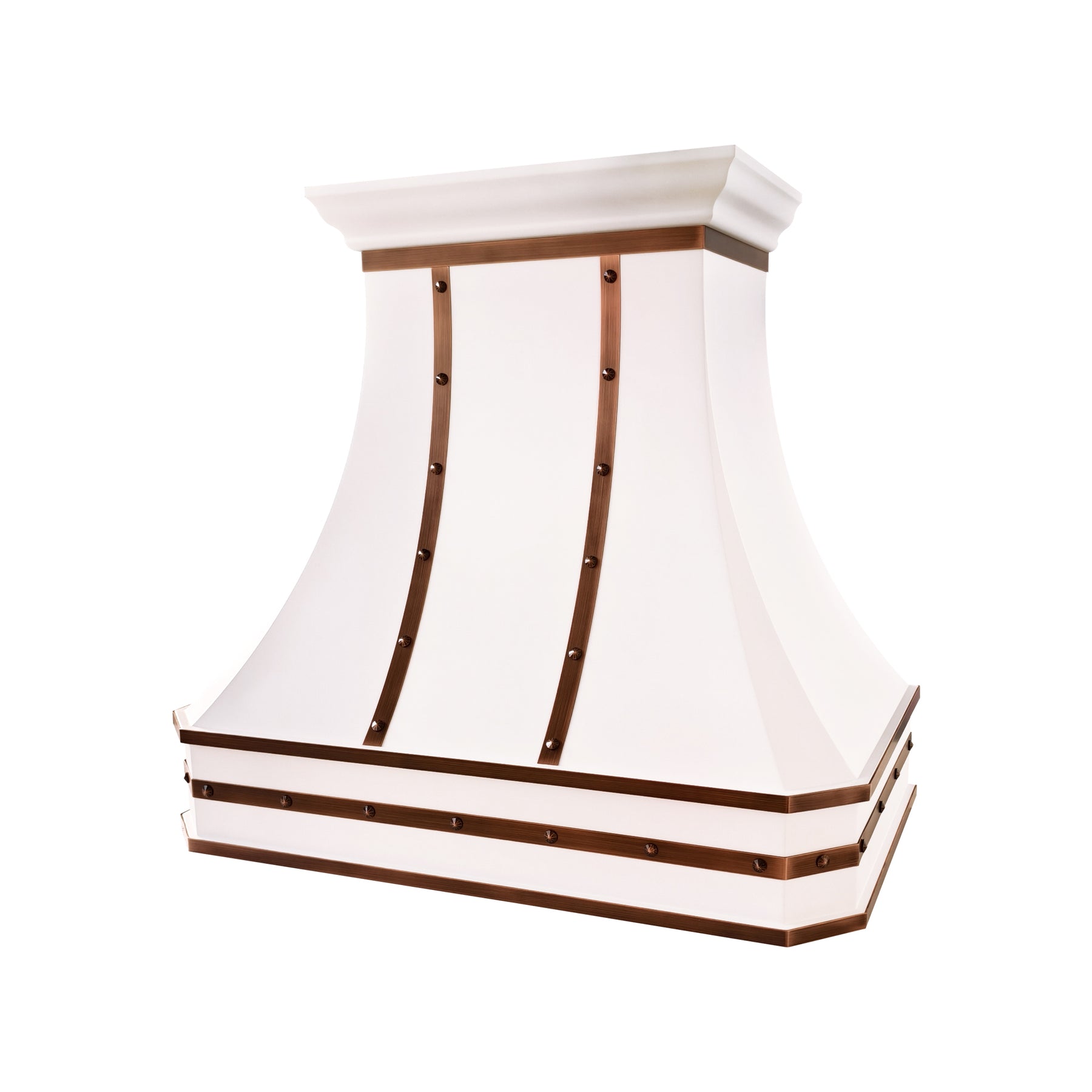 Fobest Matte Curved Stainless Steel Range Hood with Copper Straps FSS-747