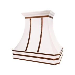 Fobest Matte Curved Stainless Steel Range Hood with Copper Straps FSS-747