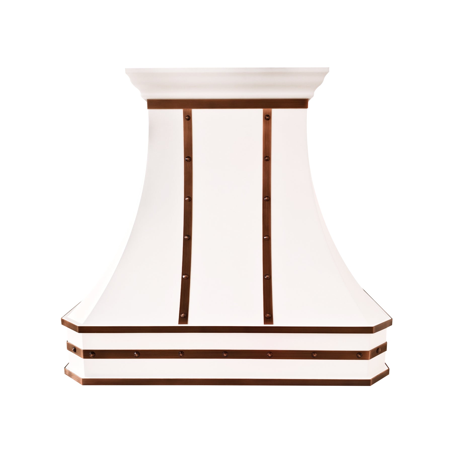 Fobest Matte Curved Stainless Steel Range Hood with Copper Straps FSS-747