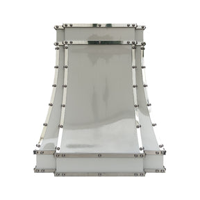 Fobest Miami White Gloss Range Hood with Stainless Steel Trims FSS-508