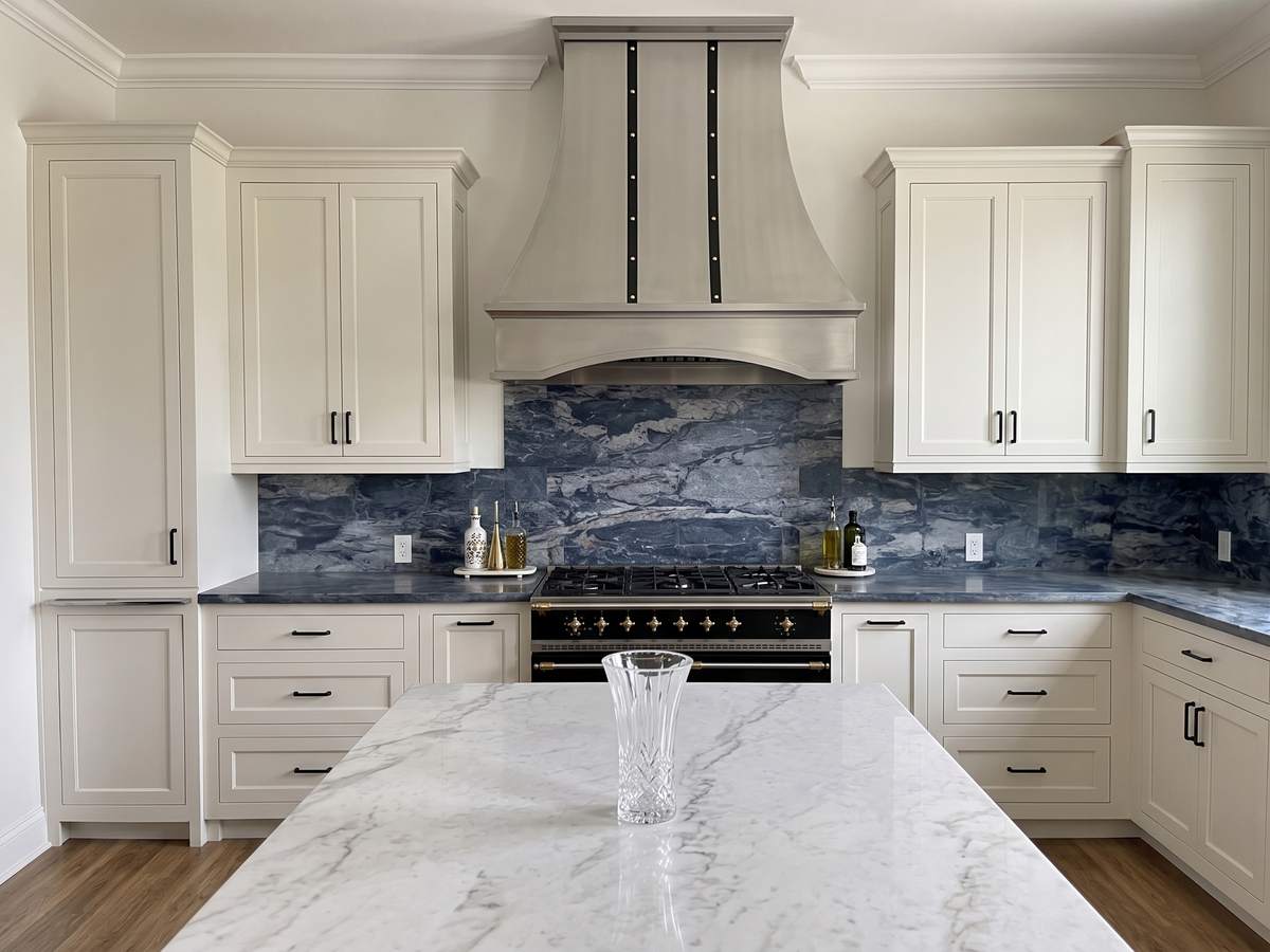 Fobest Mixed Metal Custom Range Hood for California Luxury Kitchens FSS-557