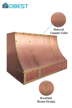 Fobest Mixed Metal Kitchen Hood with Sloped Design FCP-315