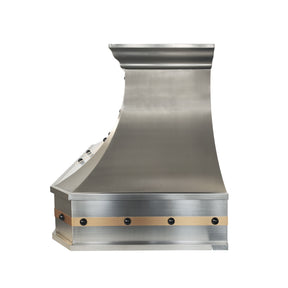 Fobest Mixed Metal Modern Stainless Steel Range Hood with Black Rivets FSS-713
