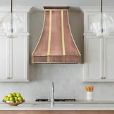 Fobest Mixtured Custom Copper Range Hood with Brushed Detail FCP-337