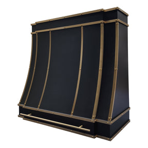 Fobest Modern Black Range Hood with Contemporary Edge FSS-527