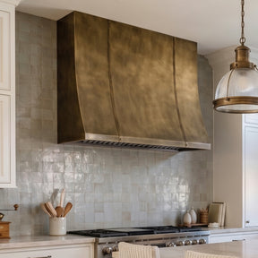 Fobest Modern Brass Range Hood with Two Straps Decor FSS-714