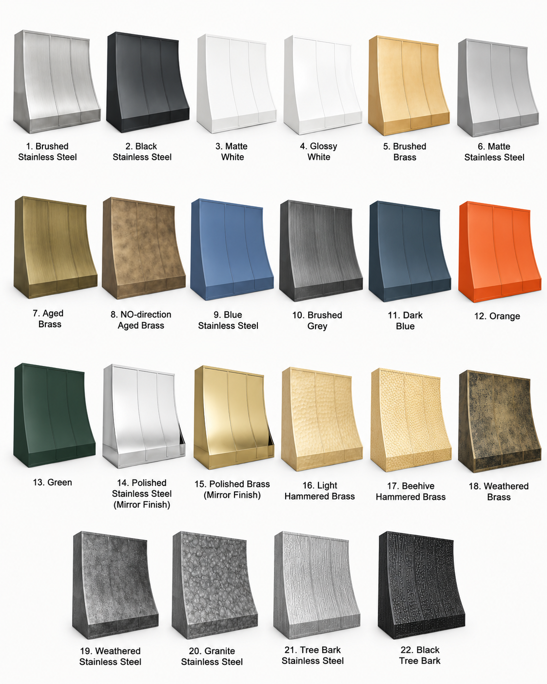 Fobest Modern Brass Wall-Mount Custom Range Hoods FSS-538