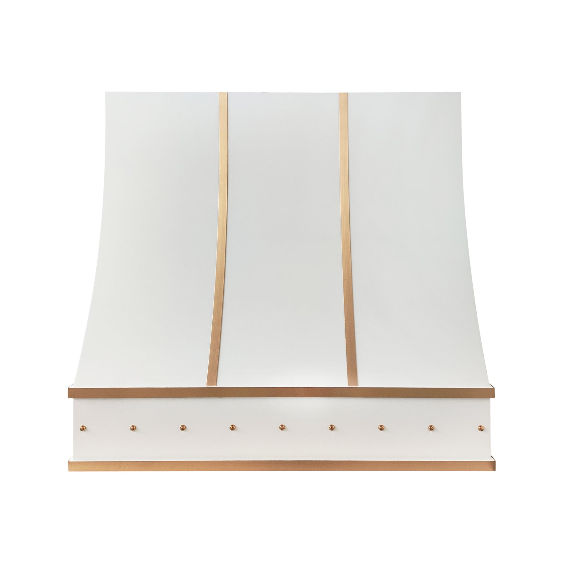 Fobest Modern White Stainless Steel Range Hood with Brass Accent FSS-701
