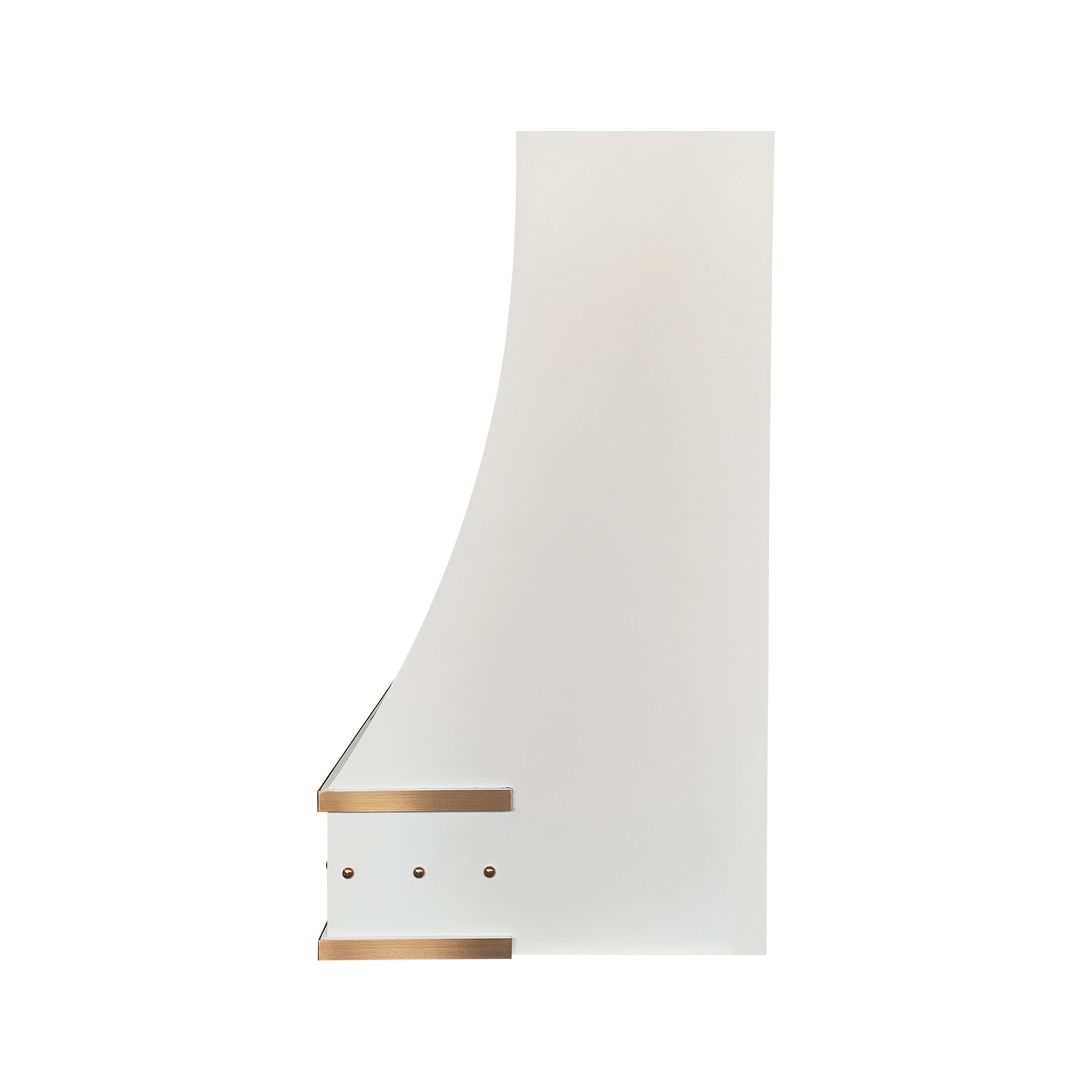 Fobest Modern White Stainless Steel Range Hood with Brass Accent FSS-701