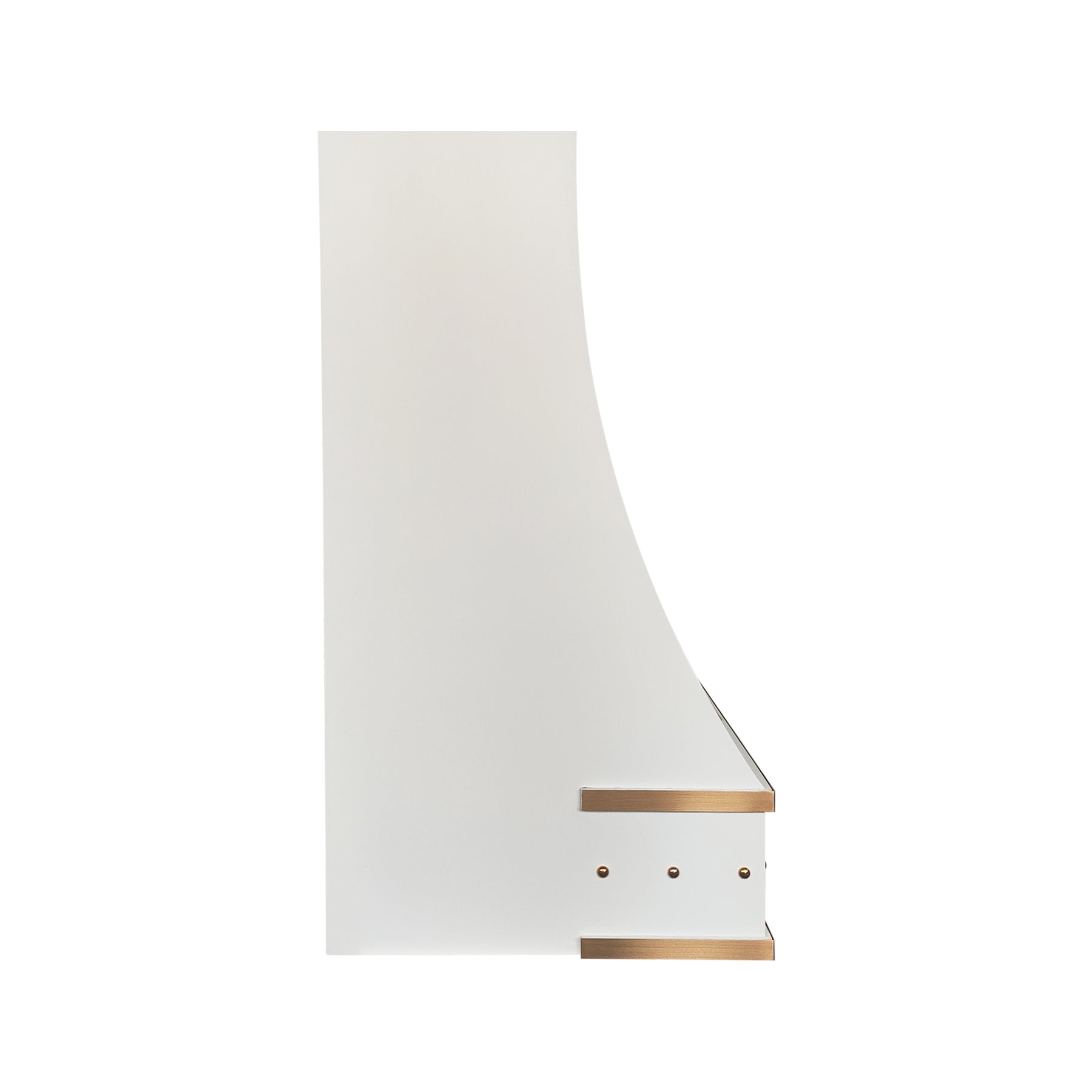 Fobest Modern White Stainless Steel Range Hood with Brass Accent FSS-701