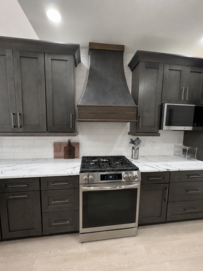 Fobest Modern Zinc Custom Hoods with Brass Accent FSS-540