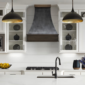 Fobest Modern Zinc Custom Hoods with Brass Accent FSS-540