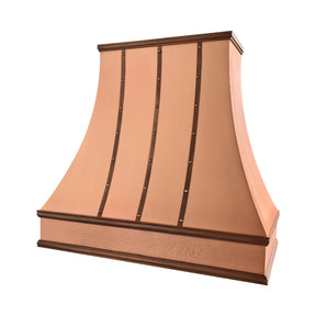 Fobest Natural Copper Range Hood with Antique Decor FCP-408