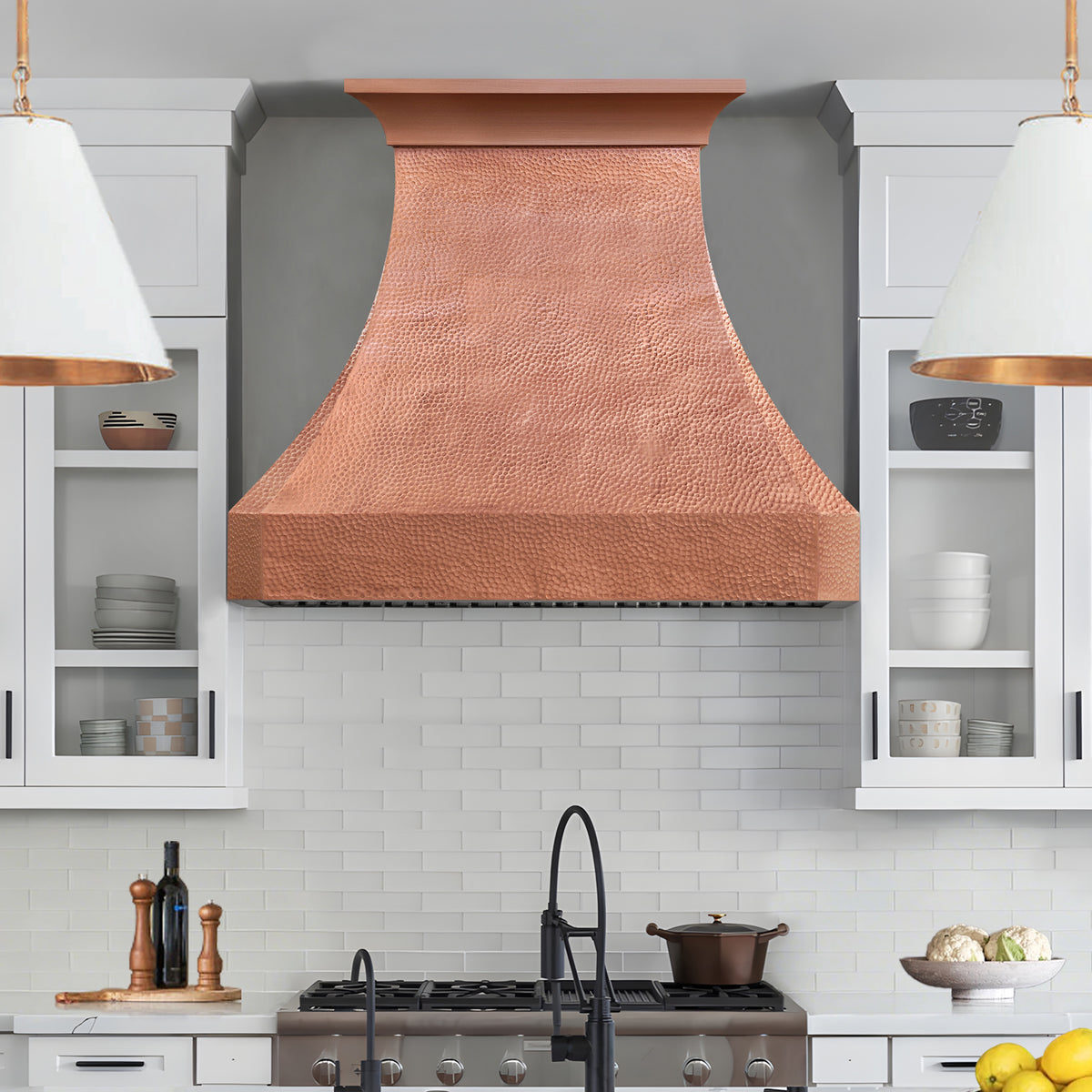 Fobest Natural Copper Range Hood with Hammer Finish FCP-162