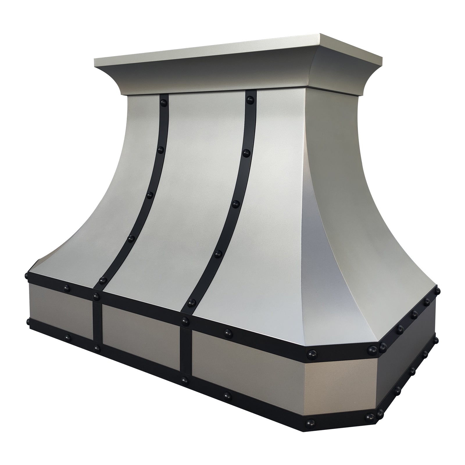 Fobest New York Stainless Steel Metal Range Hood with Matte Black Detailing FSS-514