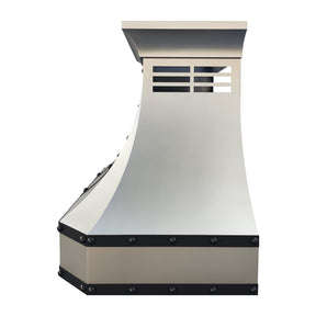 Fobest New York Stainless Steel Metal Range Hood with Matte Black Detailing FSS-514