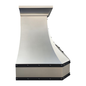 Fobest New York Stainless Steel Metal Range Hood with Matte Black Detailing FSS-514