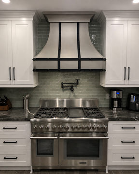 Fobest New York Stainless Steel Metal Range Hood with Matte Black Detailing FSS-514